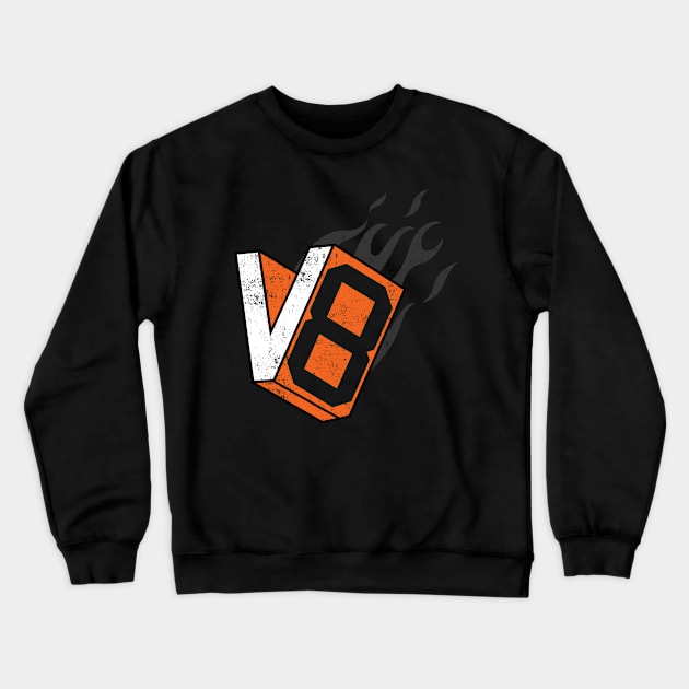 V8 Cylinder Engine Design for Muscle Car Fans Crewneck Sweatshirt by c1337s